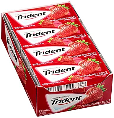 Trident Strawberry Twist - sugar free 14 sticks Case 12 packs